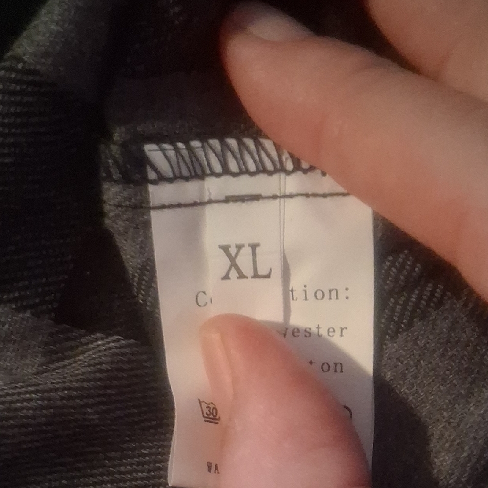 Men's Gray Plaid Flannel Shirt XL Casual - Picture 3 of 6